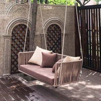 Уличное кресло-качели крытая гондола балкон для отдыха водонепроницаемое кресло-качалка сеть знаменитостей внутренний двор дом из ротанга