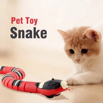 Умная сенсорная змея, интерактивные игрушки для кошек, Автоматические игрушки для кошек, Аксессуары для зарядки через USB, игрушки для котенка, игрушки для домашних собак, игровая игрушка