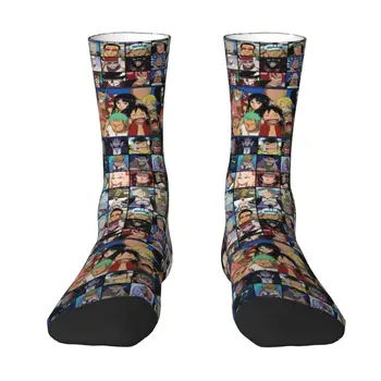 Цельные носки Mugiwara с принтом Каваи для женщин и мужчин, Эластичные Летние Осенне-зимние Классические Носки для экипажа из японского аниме Манги