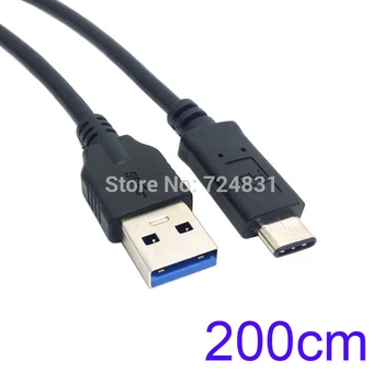 Штекерный разъем Zihan 6 футов 2 м USB 3.0 3.1 типа C к стандартному штекерному кабелю для передачи данных типа A. Высокое качество