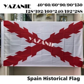 ЯЗАНИ Испания Флаг с Крестом Бургундии Заморские территории Испании Военные страны мира Национальные флаги и баннеры из полиэстера